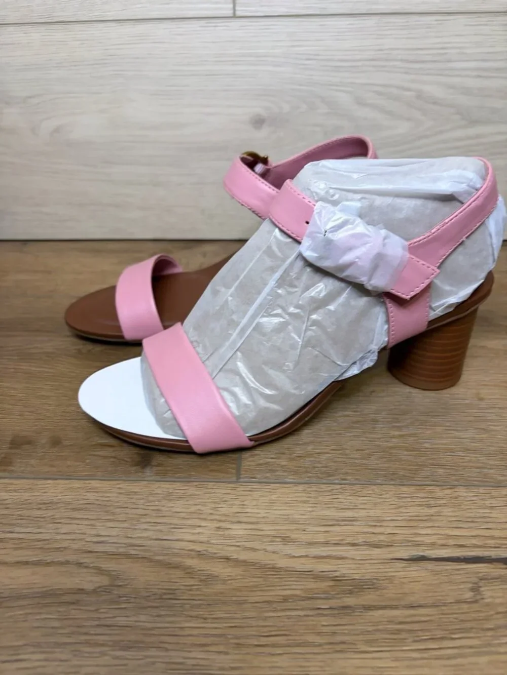 Giani Bernini Hadleyyp Women Blush Blom Strappy Sandals Heel 6.5M - Picture 3 of 6